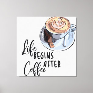 Cup of cappuccino canvas print