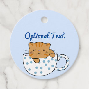Cup of Cat-feine Kawaii Style Favour Tags