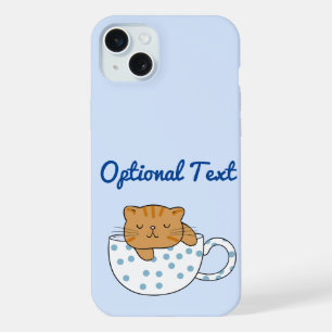 Cup of Cat-feine Kawaii Style iPhone 15 Plus Case
