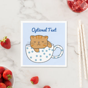 Cup of Cat-feine Kawaii Style Napkin