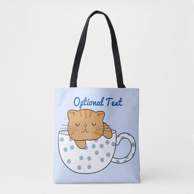 Cup of Cat-feine Kawaii Style  Tote Bag (Front)