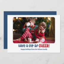 Cup of Cheer Holiday Photo Card