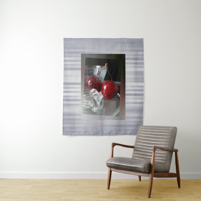Cup of cherries tapestry (In Situ)