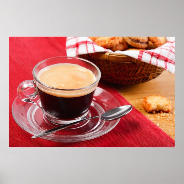 Cup of coffee and a cookie poster (Front)