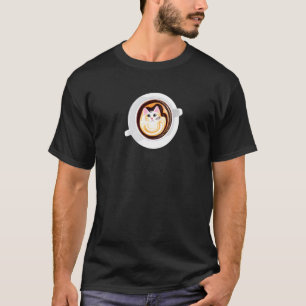 Cup of coffee beautiful latte coffee in shape of c T-Shirt