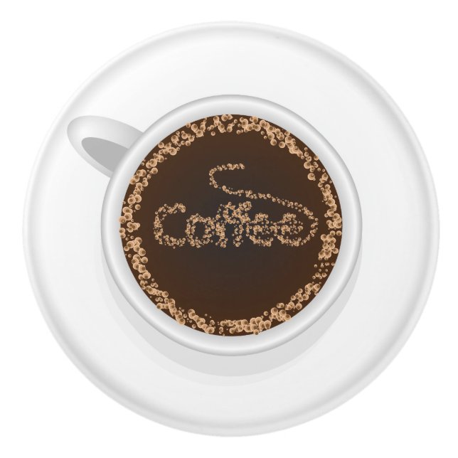 Cup of coffee ceramic knob (Front)