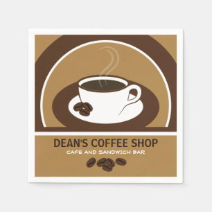 Cup of Coffee Shop Cafe Cocktail Paper Napkins
