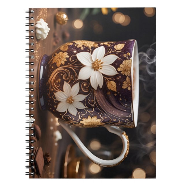 cup of coffee with chocolate notebook (Front)