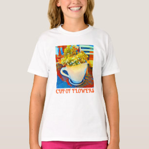 Cup Of Flowers Coffee Mug Planter T-Shirt