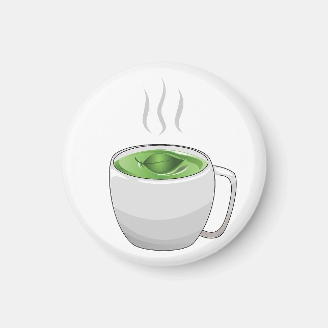 Cup of Green Tea Magnet (Front)
