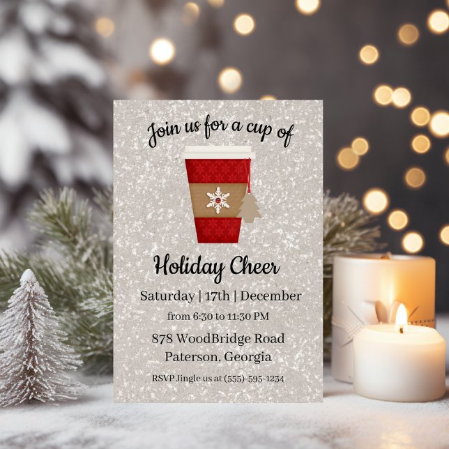 Cup of Holiday Cheer Christmas Invitation (Creator Uploaded)