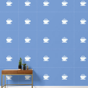 Cup Of Java On Blue Kitchen  Wallpaper