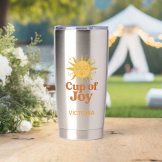 Cup of Joy Custom Name Insulated Tumbler