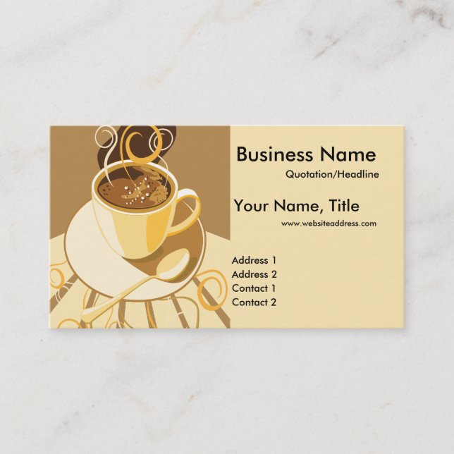 Cup of Latte 2 Business Cards (Front)
