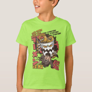 Cup of Ramen Noodle Monster Catching Japanese Girl T-Shirt