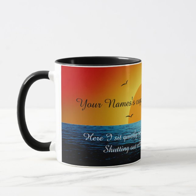 Cup of Soul Sunset with Personalisation (Left)
