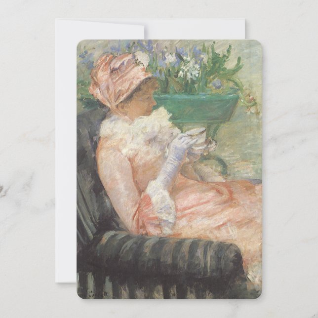 Cup of Tea by Mary Cassatt, Vintage Impressionism (Front)