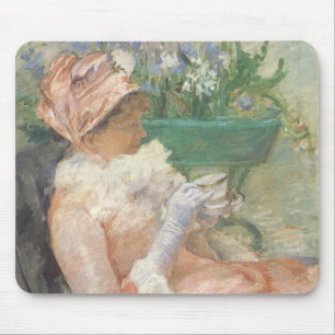 Cup of Tea by Mary Cassatt, Vintage Impressionism Mouse Pad