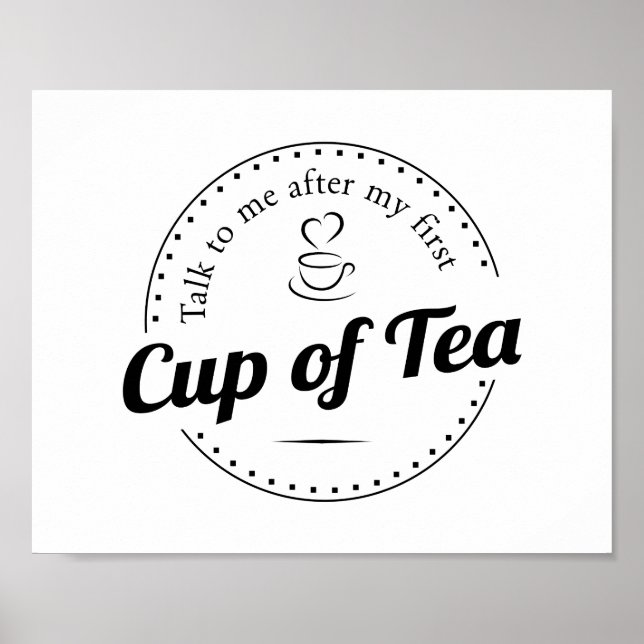 Cup of Tea Custom Kitchen Print (Front)