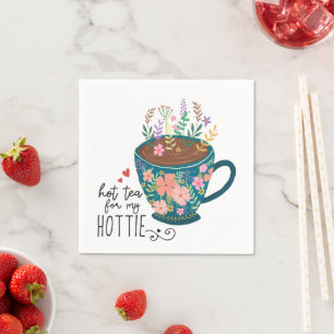 Cup of Tea Floral Quote Vintage Napkin