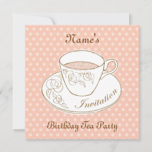 Cup of Tea Invitation, personalized Invitation