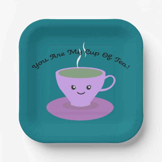Cup of Tea Paper Plate (Front)