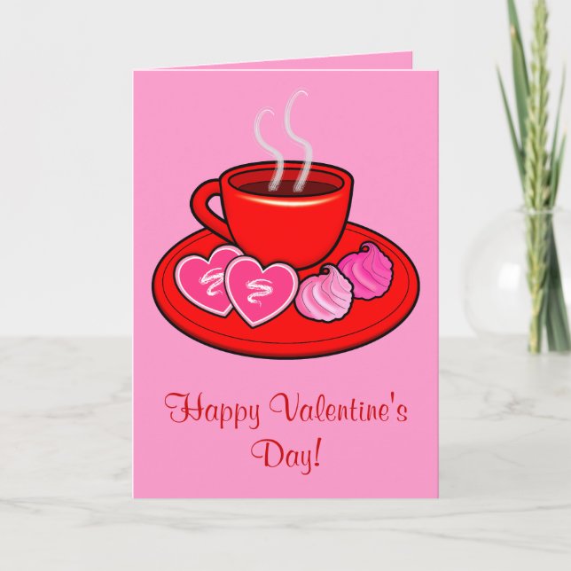 Cup of Tea Valentine Holiday Card (Front)