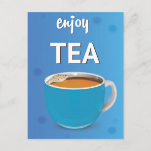 Cup of Tea Vintage poster Postcard