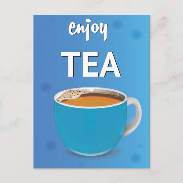 Cup of Tea Vintage poster Postcard (Front)