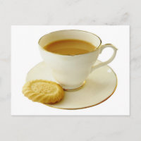 Cup of tea with cookie