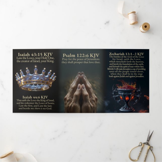 Cup of Trembling Tri-Fold KJV Card (Outside)