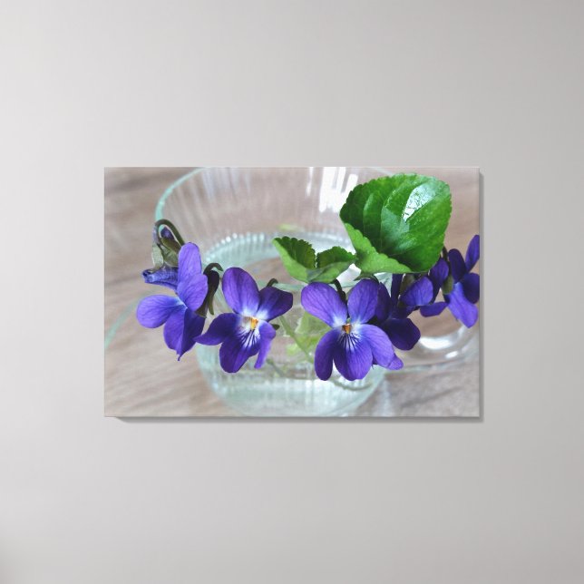 cup of violets canvas print (Front)