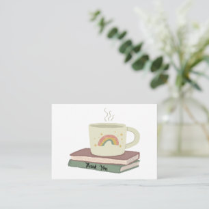 Cup On Book Thank You Card
