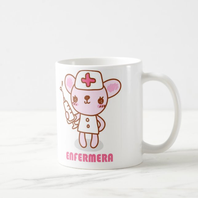 Cup with a drawing of a ratoncita nurse (Right)