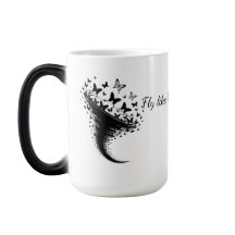 cup with butterfly motif - wing of freedom