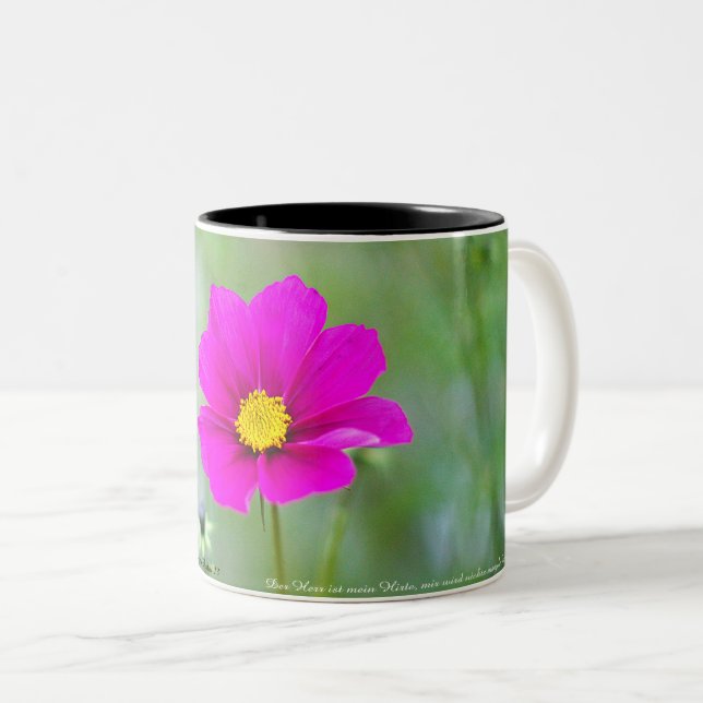 Cup with Cosmea Flower and Psalm (Front Right)