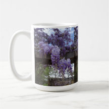 Cup with wisteria vine