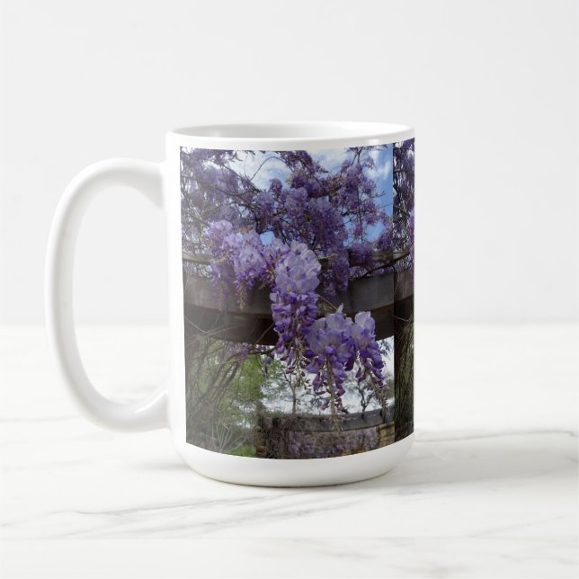 Cup with wisteria vine (Left)