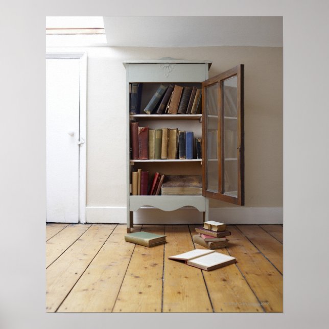Cupboard full of books. poster (Front)