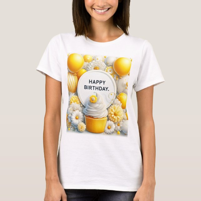 cupcake and balloon  T-Shirt (Front)