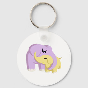 Cupcake and Butters the Elephants Key Ring