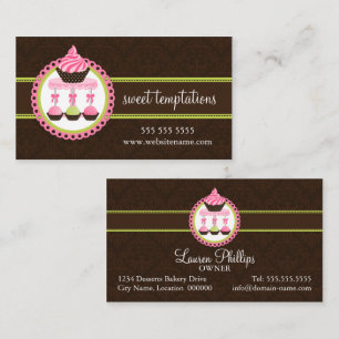 Cupcake and Cake Pops Bakery Business Card