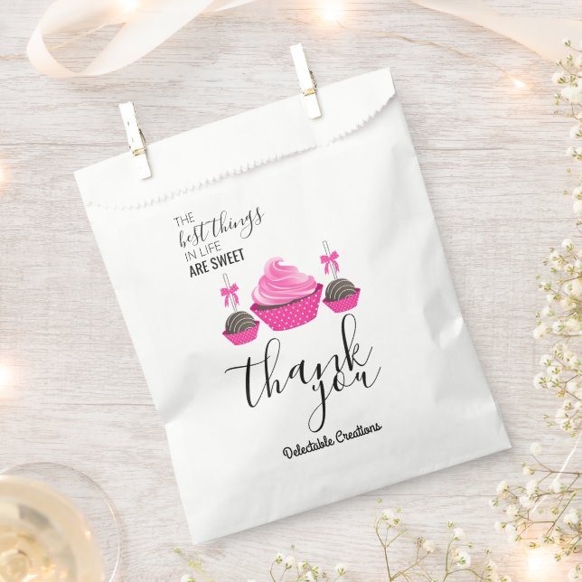 Cupcake and Cake Pops Baking Packaging Favour Bags (Clipped)