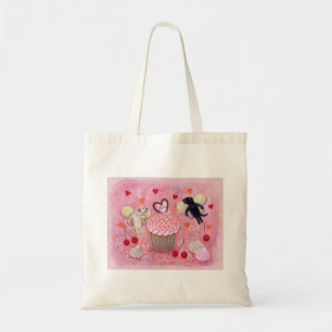 Cupcake and Labrador Fairies Painting Tote Bag