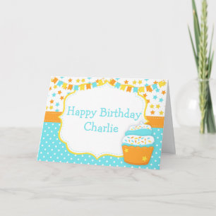 Cupcake and Sprinkles Birthday Party  Card