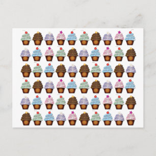 Cupcake and Sprinkles Collage Postcard