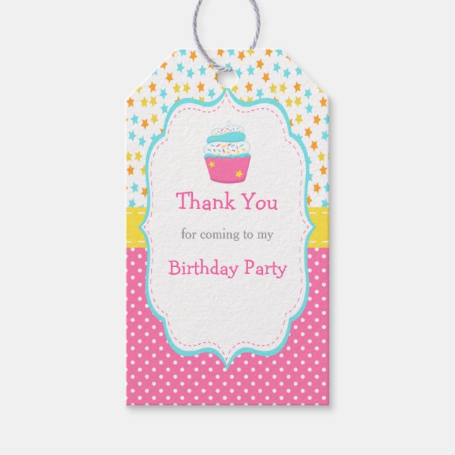Cupcake and Sprinkles Gift Tag (Front)