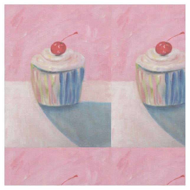 Cupcake Art Designer Fabric - Sew Linen & Cotton (Close Up)