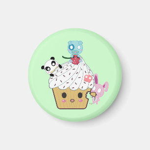 Cupcake Attack! (>_<) Magnet