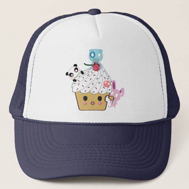 Cupcake Attack! (>_<) Trucker Hat (Front)